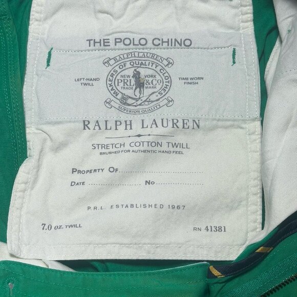 Polo Ralph Lauren Mens Size 32 Billiard Green Classic Fit 6" Stretch Chino Short - Picture 6 of 11